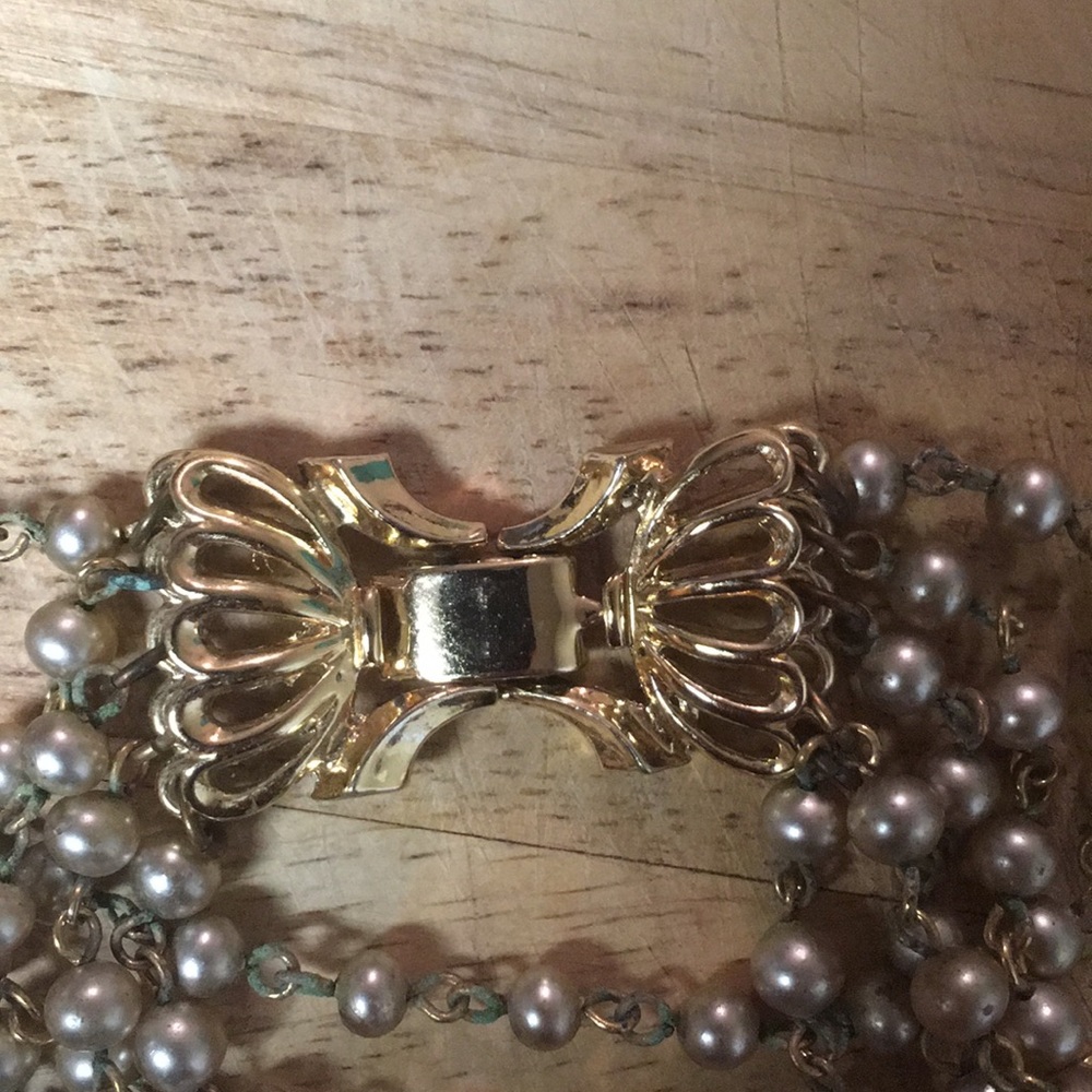 Vintage Lisner beaded bracelet mad men statement - Picture 2 of 8